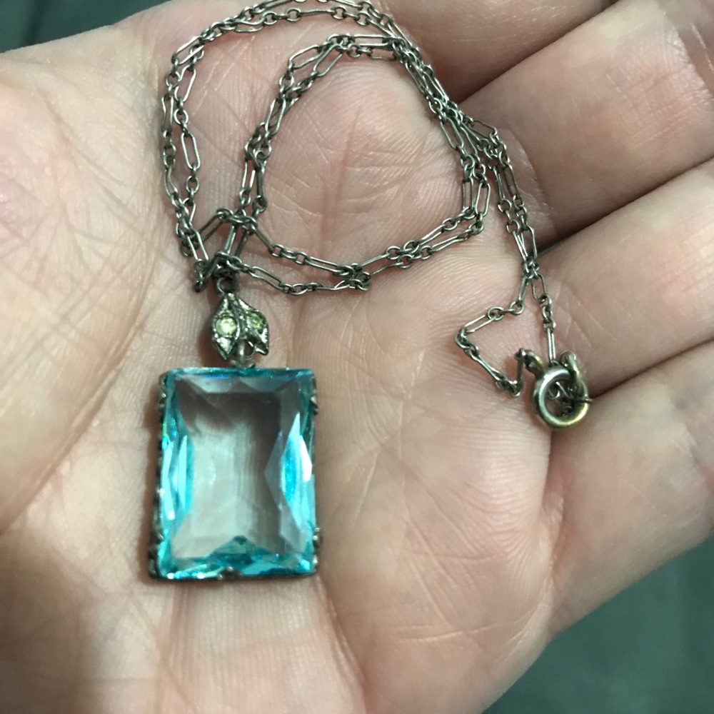 Sterling silver topaz necklace